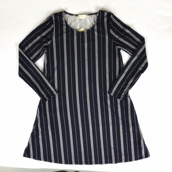 Altar'd State Dresses & Skirts - Altar'd State Black White Stripe Long Sleeve A-Line Dress‎ Women's Small